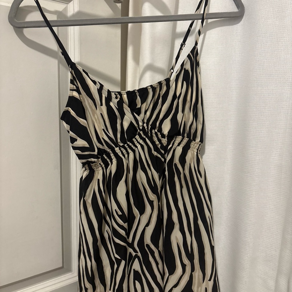 Zebra Print Spaghetti Strap tank top